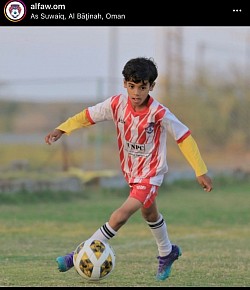 اللاعب الموهوب: محمد الزعابي في إحدى الحصص التدريبية